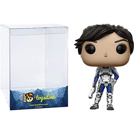 Sara Ryder: P o p ! Games Vinyl Figurine Bundle with 1 Compatible 'ToysDiva' Graphic Protector (185-12309 - B)