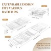 Expandable Clear Acrylic Bathtub Tray Caddy, Foldable Tub Bath Tray
