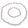 Women's Pearl Necklace, Bracelet and Earrings Set, Statement 7-8 mm