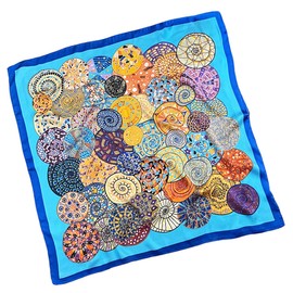 FAIRYGATE Women's Silk Scarf Square Printed Satin Silk Scarf Head Scarf 70 x 70 cm, 92009