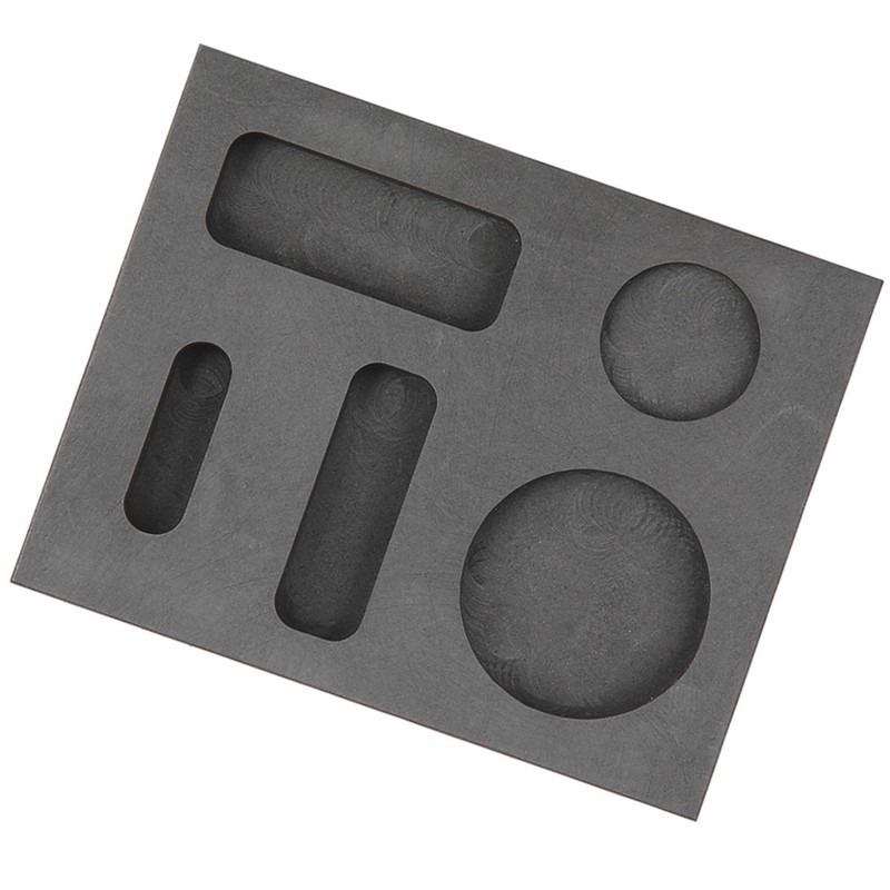 5 Grooves Graphite Ingot Melting Casting Refining Scrap Combo Crucible