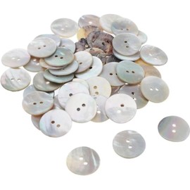 30 Pcs Gray Pearl Button, Mother of Pearl Buttons Set, Pearl Shell Buttons for Sewing Clothes Blazer Suits Shirts Crafts DIY 15mm/18mm/20mm 3 Sizes 2 Holes Sewing Notions Supplies