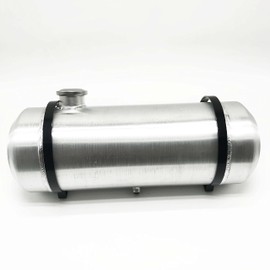 JSD 4 Gallons Gas Tank End Fill 8" x20" Spun Aluminum 1/4 NPT Outlet End Fill Fuel tank