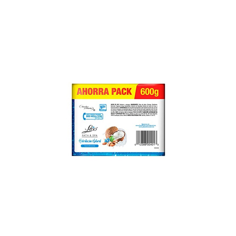 Jabón en barra Lirio Bath & Spa Coco 150g 4