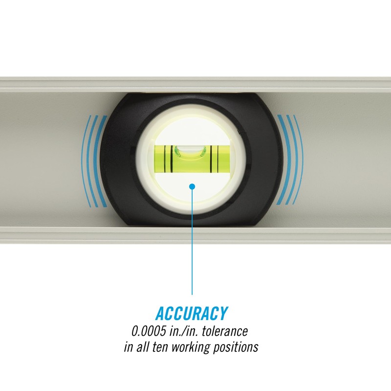 CHANNELLOCK 72-Inch, Professional-Grade Aluminum I-Beam Level with 3 Vials, 5100-0072