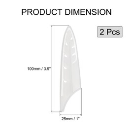 uxcell 2 Pcs Knife Cover Sleeves, 3.9" x 1" PP Knives Edge Guard Blade Protector Universal Knife Sheath for Home Kitchen, White