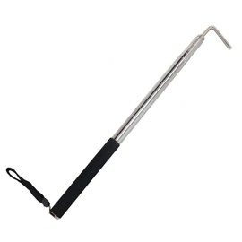 scottchen PRO RV Awning Rod Opener Easy Reach Telescopic Puller 13-3/4" to 44-3/4" Stainless Steel Silver & Black - 1pack Upgrade