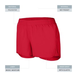 Augusta Sportswear Women's Ladies Wayfarer Shorts Red