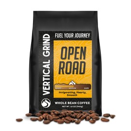 Open Road Medium Roast Whole Bean Coffee | Full Body, Rich Flavor | 100% Arabica Coffee | Freshly Roasted - 12oz Resealable Bag | Premium Roast for Explorers & Coffee Enthusiasts