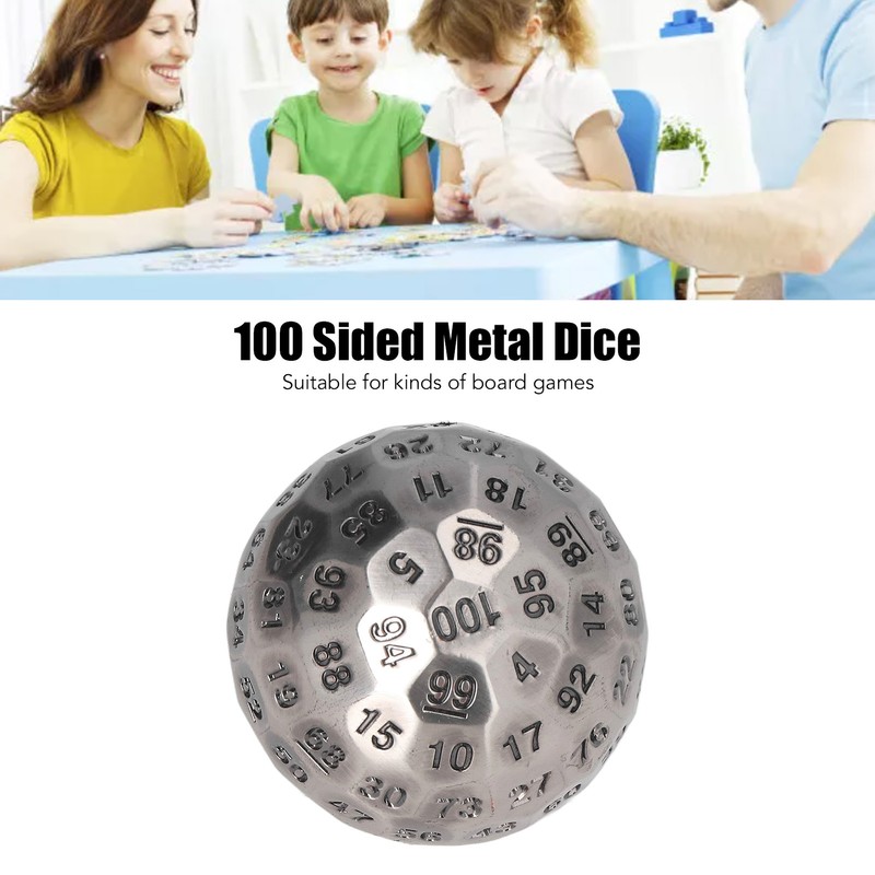 Polyhedral Metal Dice Exquisite Heavy 100 Sided Role Playing Dice