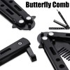 Butterfly Comb, Pack of 2 Butterfly Comb, Stainless Steel Foldable