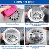 Disposable Shower Drain Hair Catcher Mesh Stickers, 30 Pack, Round