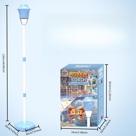 Road Light Bubble Machine, 1 Count Automatic Bubble Blower Toy, Colorful Portable Bubble Maker Toy with Light, Outdoor Bubble Toy for Wedding Garden, Fun Birthday Gift:_Light Blue_1 count