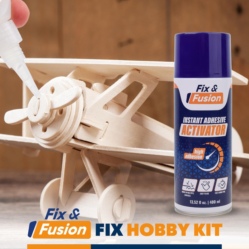 FIX & FUSION Activator Spray (13.5 Fl Oz), Instant Cure