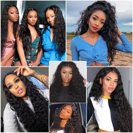18 20 22 inch Water Wave Human Hair Bundles Natural Color Water Wave Bundles Unprocessed Brazilian Hair Extensions for Black Women