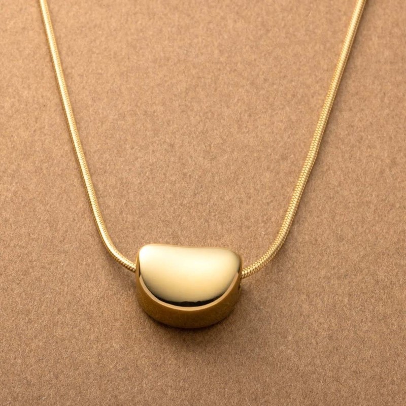 Cream Dot Necklace, Women's, Popular, Stainless Steel, Surgical Stainless Steel,