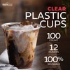 [100 Count 12 oz.] Plastic Cups - PET Plastic Cups
