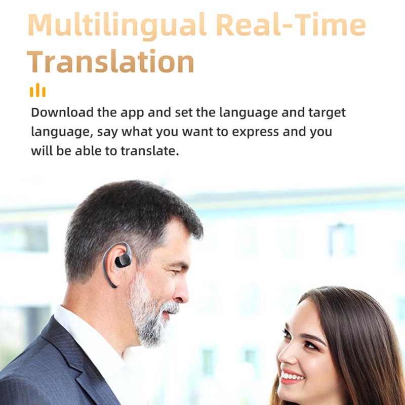 Language Translator Earbuds, Sliding Design Offline Online, Support 144 Languages