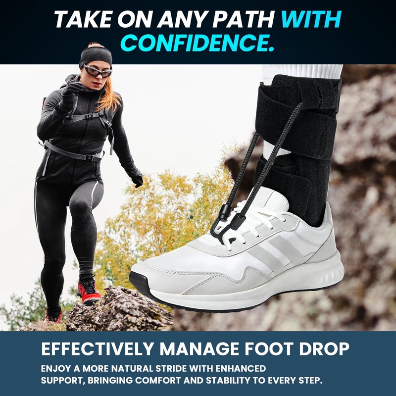 Welnove AFO Foot Drop Brace – Adjustable Drop Foot Braces