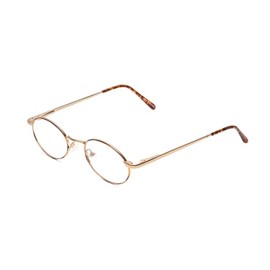 Calabria Flex Collection KIDS 53 Oval Reading Glasses +0.50 Gold/Demi Tortoise Havana Amber Girls