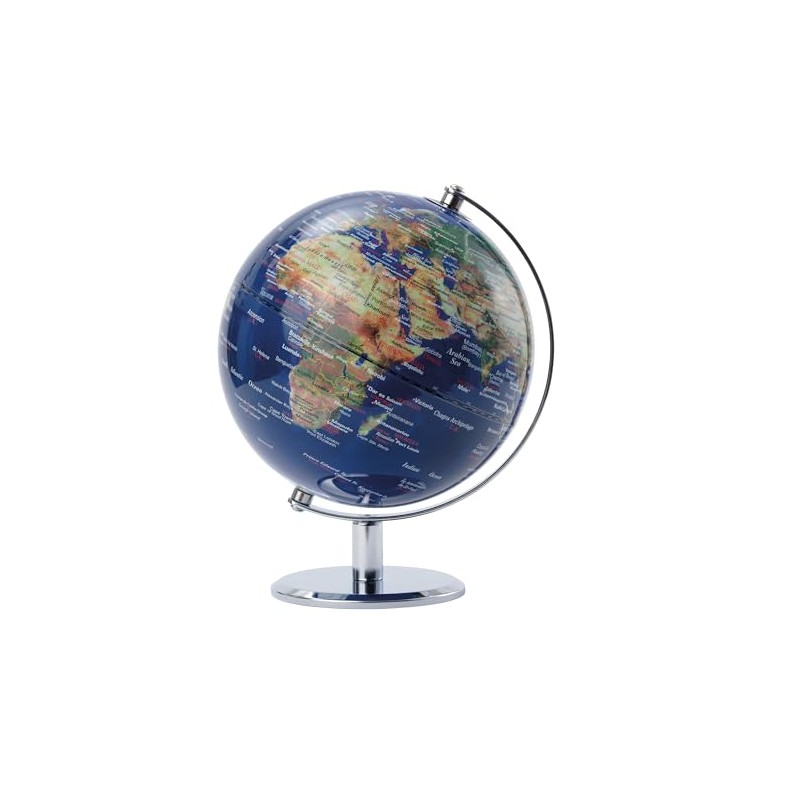 TROIKA Globe Diameter 20 cm Lunar Globe Physical Map Topographic