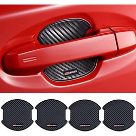Infinite Honda Car Carbon Door Knob Guard Anti-Scratch Door Handle Protector 4 Pack (L, Honda)