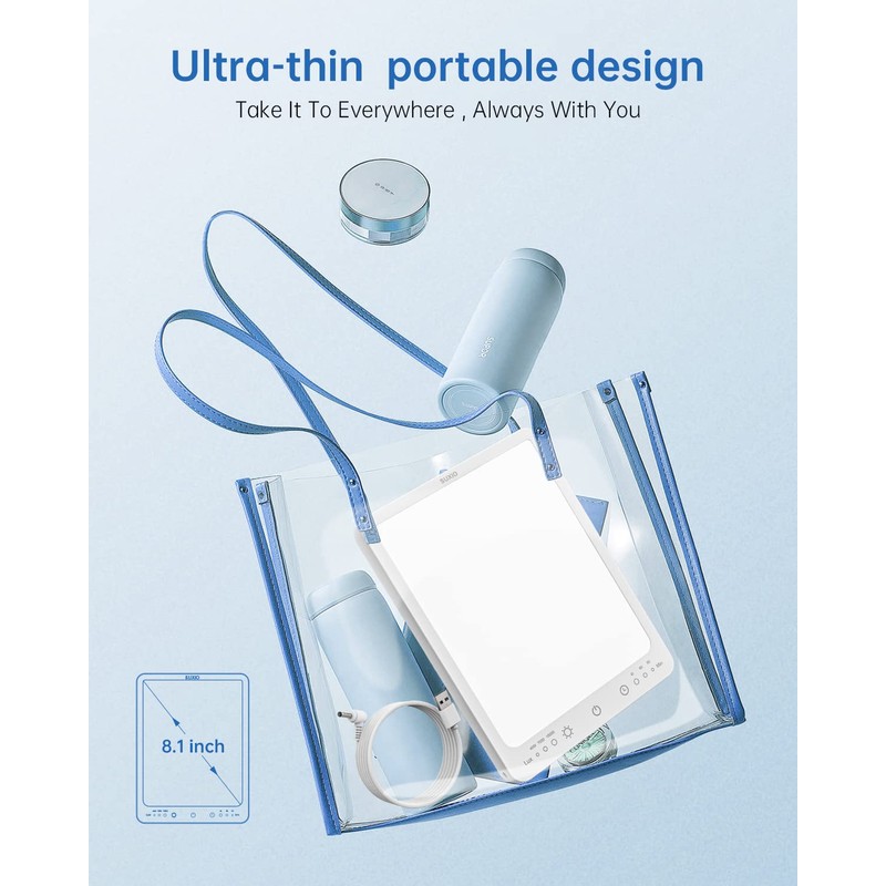SUXIO Light Therapy Lamp - 10000 Lux Therapy Lights, 3