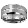 CROWNAL 10mm 8mm 6mm Tungsten Wedding Band Ring Engraved I