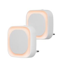 YUNLEX YUNLEX Nachtlicht Steckdose mit D?mmerungssensor, 2 Stck LED Nachtlampe Kinder, Indirektes Licht, Helligkeit Einstellbar fr Kinderzimmer, Flur, Treppen, Schlafzimmer, Kche, Badezimmer, Amber