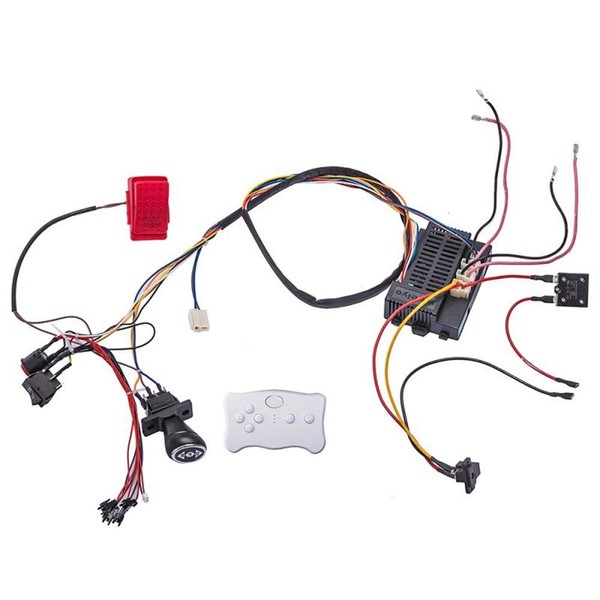 24 Volt Children Electric Car DIY Modified Wires and Switch Kit,with Remote Control, Self-Made 24V Baby Electric Ride On Car Accessories