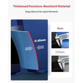 QPAU Inflatable Double River Tube, 2 Person 660lb Capacity, Puncture-Resistant 93" Sturdy Heavy Duty River Float, River Raft with Ergonomic Backrest, Cooler & Cup Holders for Family