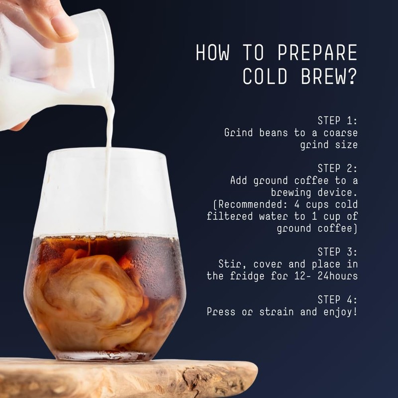 Stone Street Cold Brew Coffee, High Caffeine ‘Boost Blend’, Whole