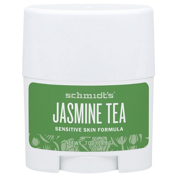 Schmidt's Jasmine Tea Deodorant Sensitive Skin Formula, 0.7 oz / 19.8 g, Travel-Sized