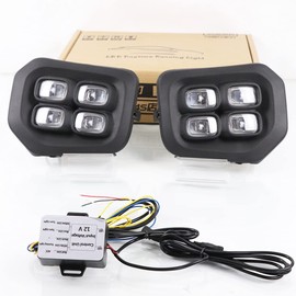 2 luces antiniebla DRL de coche para Toyota Tacoma 2016 2017 2018 2019 2020 2021 2022 luces LED diurnas de luz diurna para coche