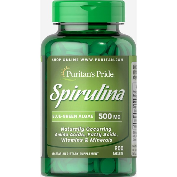 Spirulina 500 mg, Immune Support, 200 Count by Puritan's Pride
