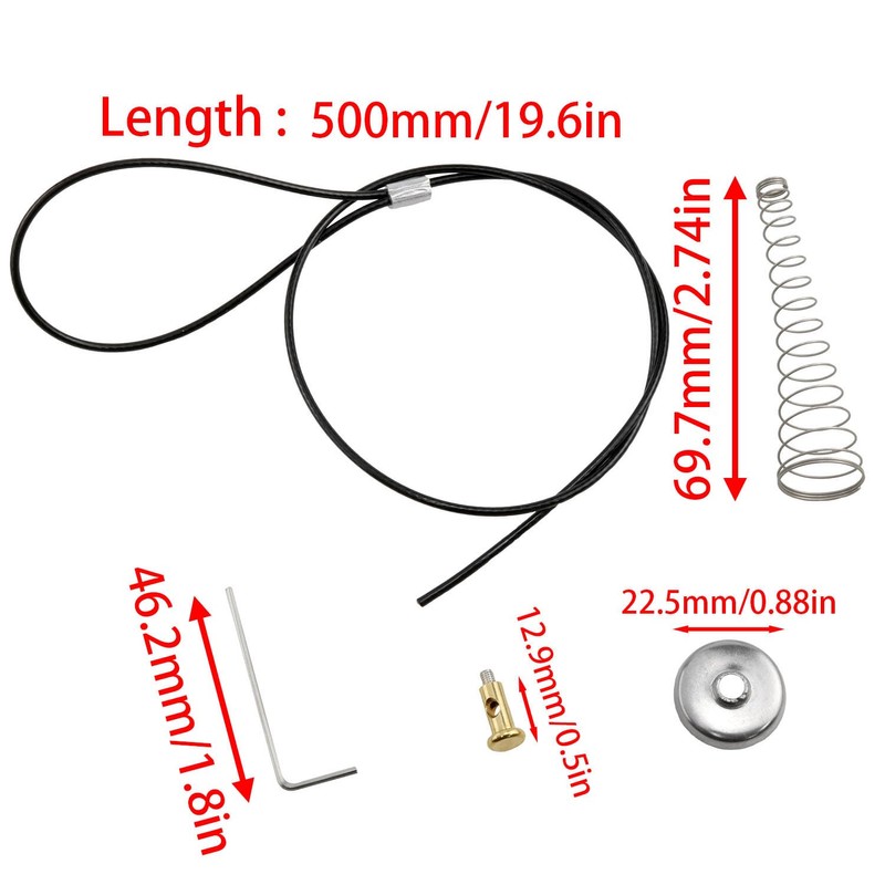 Lovelysp Gate Latch Cable Pull Cable Pull Gate Opener Black