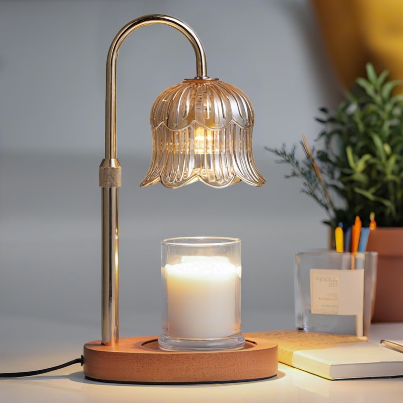 Candle Warmer Lamp with Timer: Adjustable Dimmable Height Adjustable Warming