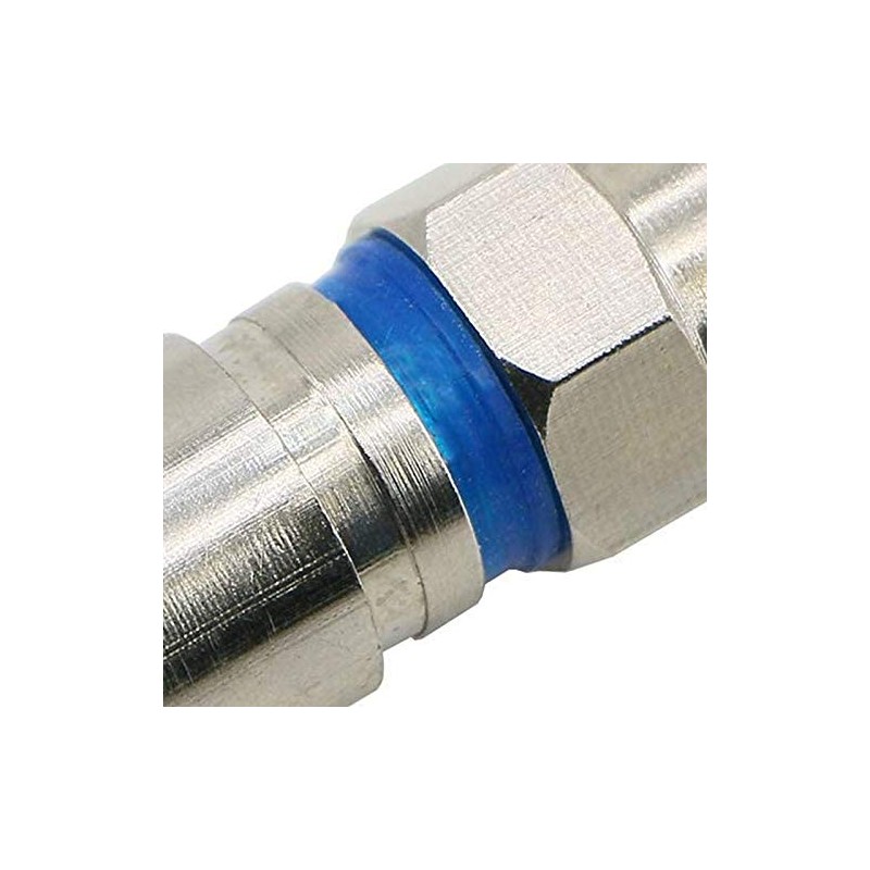 Compression RG6 F Connector Coax Coaxial Adapter Plug for Satellite