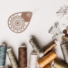 COHEALI 3 Pcs Rose Gold Needle Threaders, DIY Sewing Cross Stitch Threading Tool, Alloy, 2.36 X 1.10 X 0.03 Inch, for Hand Sewing and Craft Projects