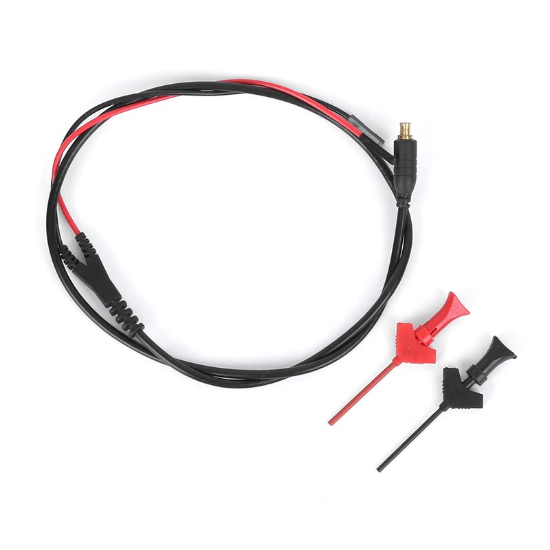 Test Cable Jumper Wire Connector with 2mm Testing Hook Red