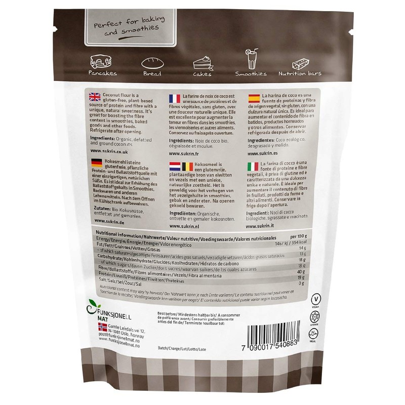 Sukrin Organic Defatted Coconut Flour 400g