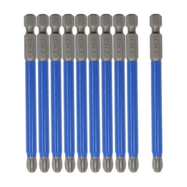 Biaungdo 10Pcs Magnetic PH3 Phillips Bits Set 3.5 inch Long Anti Slip #3 Bit (PH3 x 90MM)