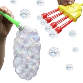 Funny 2 Types of Shabon Ball Set, Amazing Continuous Launch, Fluffy and Hentenko Bubble Solution, Made in Japan (Thousand Outlets & Mocomoko Set)