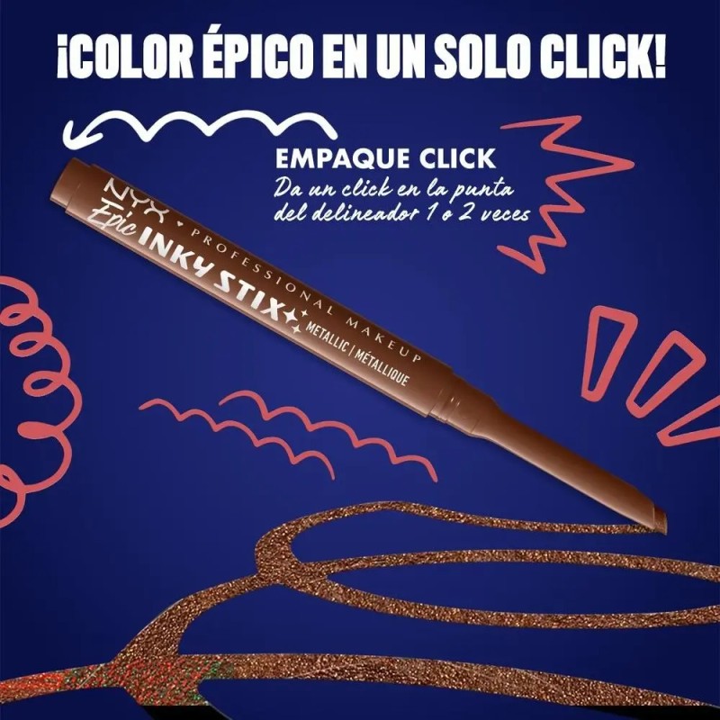 NYX PMU Epic Inky Stix, delineador de ojos, 0.1g