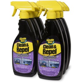 Invisible Glass 92184-6PK Premium Glass Cleaner with Rain Repellent for Exterior Automotive Glass and Windshields to Shield Against Rain, Snow, and Sleet, 22 Fl Oz, Pack of 6