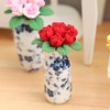 1:12 Scale Dollhouse Miniature Resin Roses, Artificial Mini Flowers for