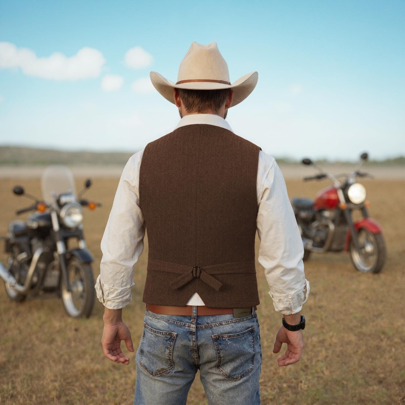 Solovedress Wool Suit Vest, Formal Regular Fit, Gray, XS