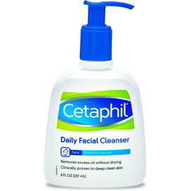 Cetaphil Daily Facial Cleanser for Normal to Oily Skin, 8 Ounce
