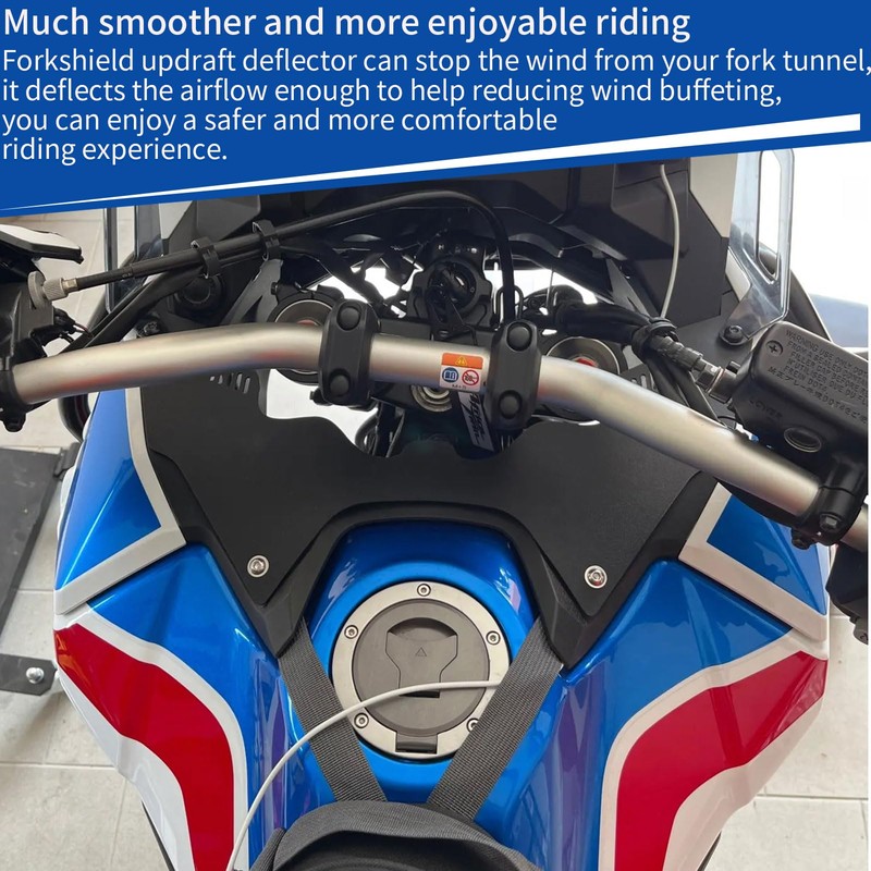 SHINKXMT Motorcycle Fork Shield Wind Deflectors Forkshield Shock Proof Cockpit