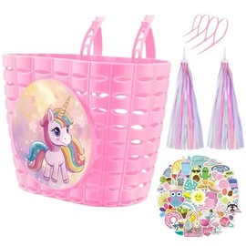Children's Bicycle Basket with Streamers Sticker